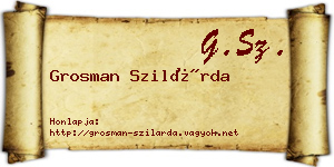 Grosman Szilárda névjegykártya